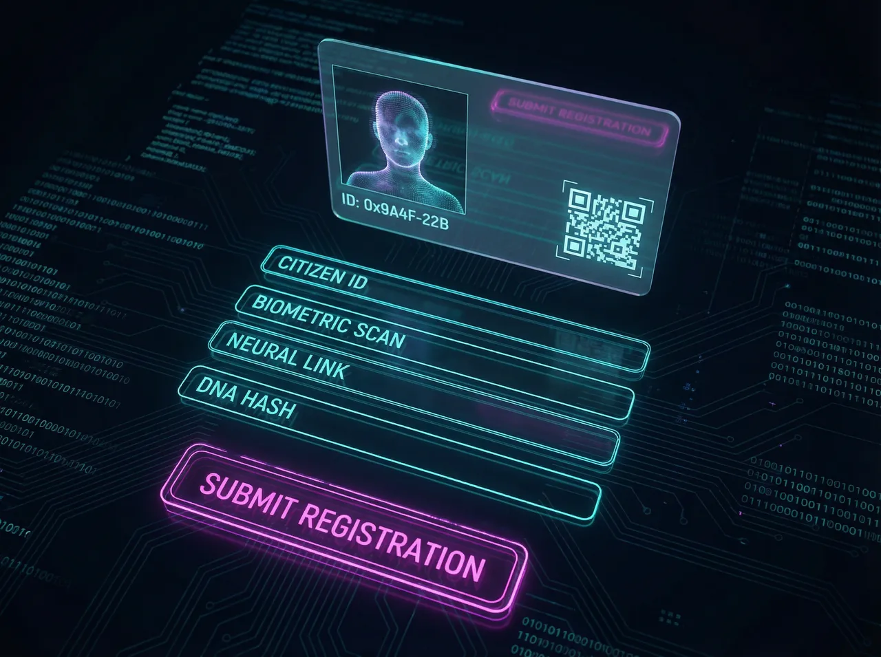 炸金花平台 赛博居民身份认证界面